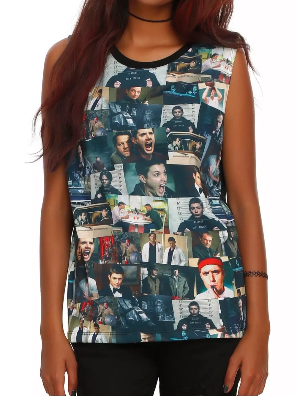 Supernatural Join the Hunt Collage Sublimation Muscle Shirt Tank Top Women’s M